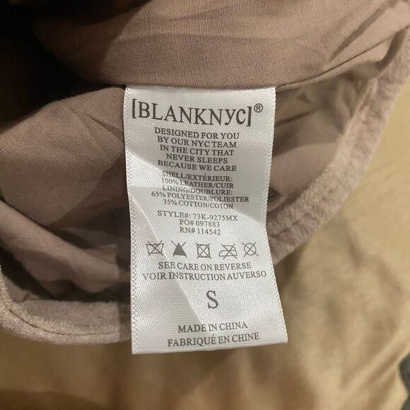 Blank NYC Genuine Suede Leather Motorcycle “Moto” Style Jacket/Vest Size  Small - Picture 10 of 11